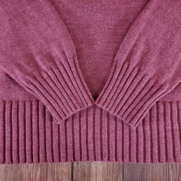 Eileen Fisher Womens XL Extra Fine Merino Wool V-Neck Box Top Sweater Purple - Picture 6 of 12